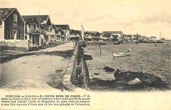 N.� 3 - PORTUGAL ILHAVO Costa Nova do Prado - Editor n�o indicado - SD - Dimens�es 14,1x9 cm. - Col.  FMSarmento.