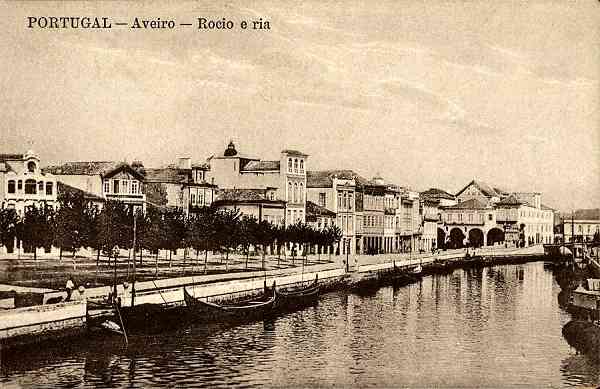 S/N - Portugal-Aveiro-Rossio e ria - S/N - Editor Alberto Malva, R. Madalena, 28 - Lisboa - S/D - (circulado em 1920) - Dimens�es: 13,6x8,7 cm. - Col. Aur�lio Dinis Marta.  