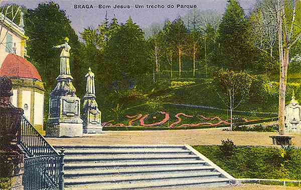 S/N - BRAGA-Bom Jesus-Um trecho do Parque - Sem Editor - S/D - Dimens�es: 13,7x8,7 cm. - Col. Aur�lio Dinis Marta.