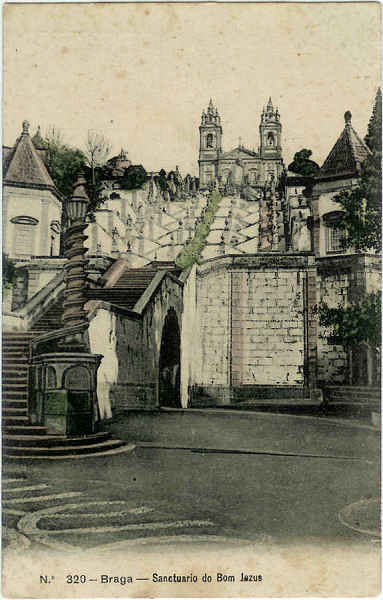 N� 320 - Braga. Sanctuario do Bom Jesus - Ed. Alberto Malva - SD - Dim. 8,9x14 cm - Col. M. Soares Lopes