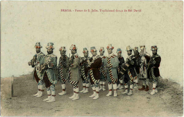 SN - Braga. Festas do S. Jo�o. Tradicional dan�a do Rei David - SD - Dim. 9x13,9 cm - Col. M. Soares Lopes