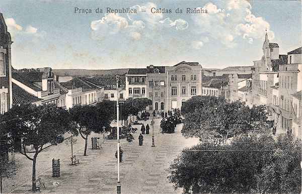 S/N - Caldas da Rainha-Portugal - Pra�a da Rep�blica - Editor Ourivesaria Portuense (1911) - Dimens�es: 13,9x8,7 cm. - Col. Miguel Chaby.