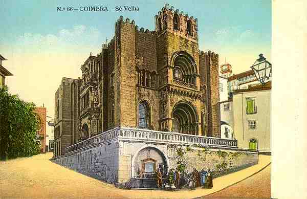 N.� 66 - Coimbra: S� Velha - Edi��o da Havaneza Central, R. Visconde da Luz, 2 a 6 Coimbra - S/D - Dimens�es: 13,8x9 cm. - Col. Aur�lio Dinis Marta.