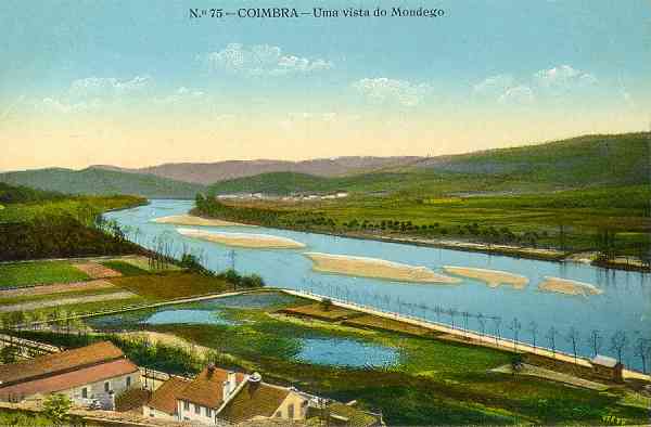 N.� 75 - Coimbra: uma vista do Mondego - Edi��o da Havaneza Central, R. Visconde da Luz, 2 a 6-Coimbra - S/D - Dimens�es: 13,9x9,2 cm. - Col. Aur�lio Dinis Marta.