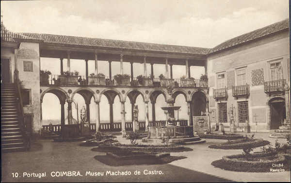 N� 10 - COIMBRA. Museu Machado de Castro - Edi��o Havaneza Central, Cliche Rasteiro cerca de 1925 - Dim. 13,7x8,8 cm - Col. A. Monge da Silva