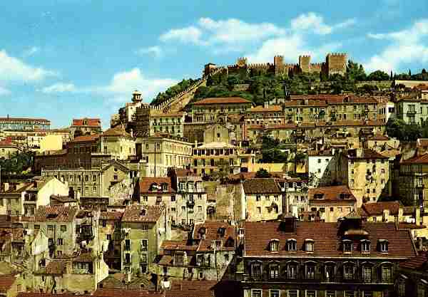 N.� 755-7 Lisboa Castelo S�o Jorge - Ed. Portugal Tur�stico - Dimens�es 14,6x12 cm. - Col. M�rio F. Silva (1973).