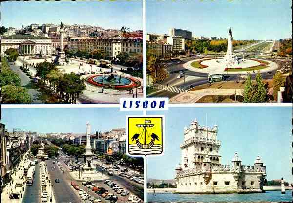 N.� F-54 - LISBOA - Edi��o IBEREX, Lisboa - MEXICHROME - S/D - Dimens�es: 14,9x10,4 cm. - Col. HJCO (1966).