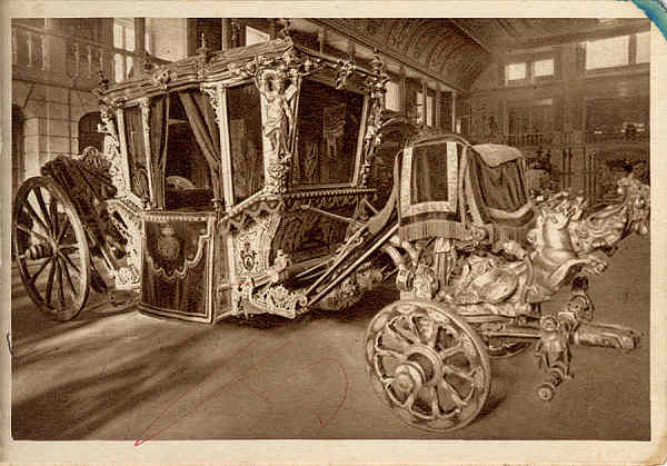 N� 6 - Coche oferecido pelo Papa Clemente XI ao Rei D. Jo�o V - S�c. XVIII - Edi��o Museu Nacional dos Coches - SD - Dim. 9,8x14 cm - Col. Bas�lio Ministro