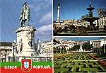 N.� 519 - Lisboa Est�tua D. Jos�, Pra�a D. Pedro, Parque Eduardo VII - Ed. Catimar - Dimens�es 14,6x10,2 cm. - Col. M�rio F. Silva (1960).