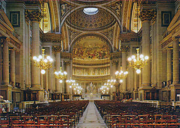 N� HS8-11 - Paris. Igreja de Santa Madalena a Nova - Editions Chantal,Paris - Adquirido em 1968 -Dim. 14,8x10,5 cm - Col. Am�lcar Monge da Silva