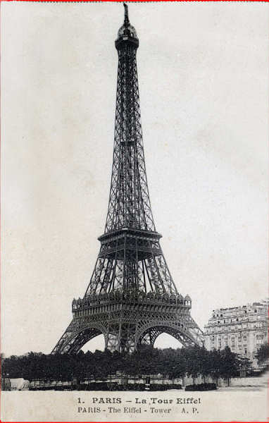 SN - Paris,  la Tour Eifel  A.P. - Paperhin �diteur, Paris-Tours - Dim. 13,8x8,9 cm - Col. A. Monge da Silva (cerca de 1905)