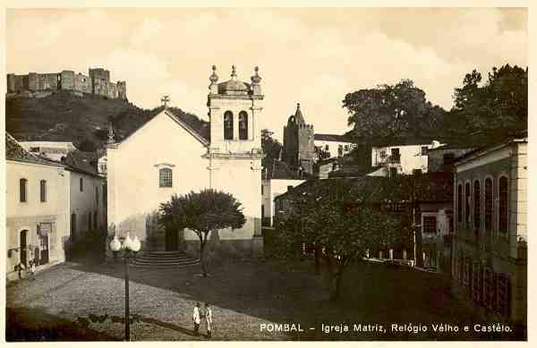 S/N - Pombal-Igreja Matriz, Rel�gio Velho e Castelo - Edi��o da Comiss�o de Iniciativa de Pombal - S/D - Dimens�es: 13,9x9 cm. - Col. �nio C. Semedo.