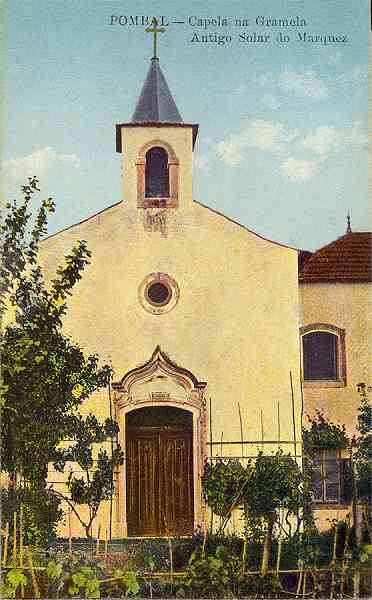 N.� 306846 - POMBAL-Capela na Gramela.Antigo Solar do Marquez - Editor n�o indicado - S/D - Dimens�es: 8,6x13,9 cm. - Col. �nio Curvo Semedo.
