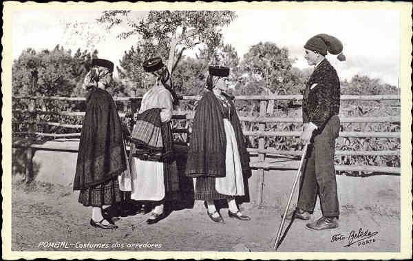 SN - POMBAL. Costumes dos arredores - Edi��o Aires dos Santos Sota, Pombal - SD - circulado em 1950 - Dim. 14x9 cm - Col. A. Monge da Silva