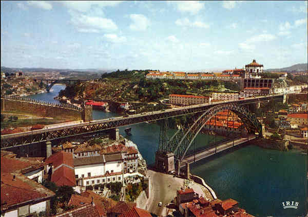 F 206 - PORTO.  Pontes D. Lu�s e D. Maria II - Edi��o IBEREX, Lisboa - Dim. 15,1x10,7 cm - Circulado em 1965 - Col. A. Monge da Silva