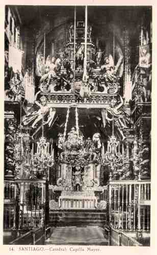 14.Santiago - Catedral: Capilla Mayor - Dimens�es: 9x14,2 cm - Col. Henrique de Oliveira. 