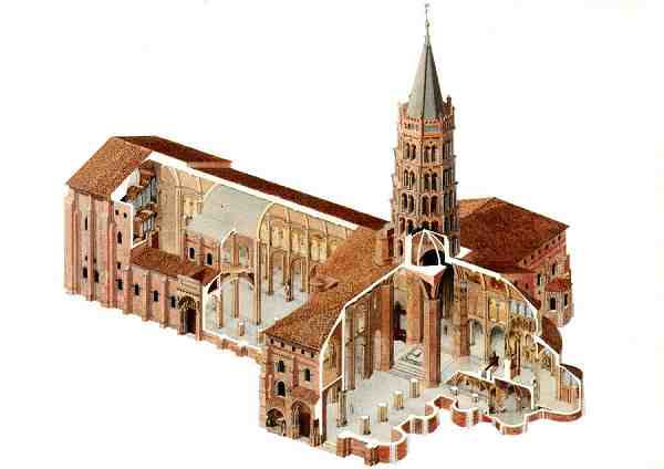 S/N.� - 1996 L'ANN�E SAINT-SERNIN - De briques et pierres. Une basiloique dans la ville - Association du neuvi�me centenaire de Saint-Sernin - Dimens�es: 14,8x10,5 cm. - Col. HJCO (1996).