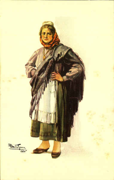 N� 405 - PORTUGAL Costumes COIMBRA - Editor n�o indicado - Reprod Alberto Costa, 1935 - SD - Dim. 9x14 cm. - Col. FMSarmento.jpg