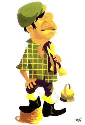 N.� 6 - Costumes regionais - Pescador de Buarcos - Edi��o do Museu Municipal da Figueira da Foz - Col. Z� Penicheiro 1973 - Dimens�es: 10,4x15 cm - Col HJCO.