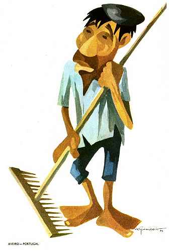 N.� 7 - Moliceiro - Edi��o da Comiss�o Municipal de Turismo de Aveiro - Col. Z� Penicheiro 1974 - Dimens�es: 10,4x15 cm - Col. HJCO.