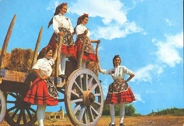 N.� 1350/A - RIBATEJO PORTUGAL. Camponeses em traje de festa - Edi��o Centro de Caridade "Nossa Senhora do Perp�tuo Socorro", PORTO - S/D - Dimens�es: 14,9x10,4 cm. - Col. F�tima B�ia.