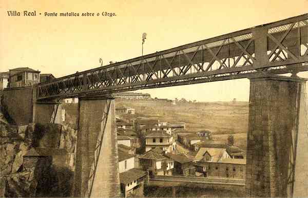 S/N - Villa Real-Ponte met�lica sobre o C�rgo - Edi��o da Casa M. J. David Guerra, Villa Real - S/D - Dimens�es: 13,9x9 cm. - Col. Aur�lio Dinis Marta.