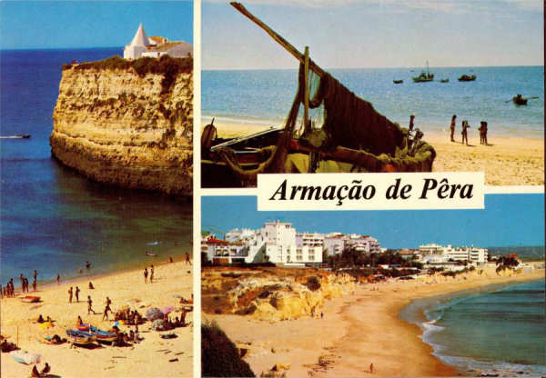 N.� 1241 - Arma��o de P�ra Algarve - Edi��o FOTO-VISTA Lda, Apartado 1, 8401 Lagoa Codex Algarve Tel. (082) 57385 - S/D - Dimens�es: 14,7x10,2 cm. - Col. Gra�a N.� 763 - ARMA��O DE P�RA Portugal Arco dos Namorados - Edi��o C�MER, Trav. do Alecrim, 1 Telf. 328775, Lisboa - S/D - Dimens�es: 14,7x10,2 cm. - Col. Gra�a Maia.