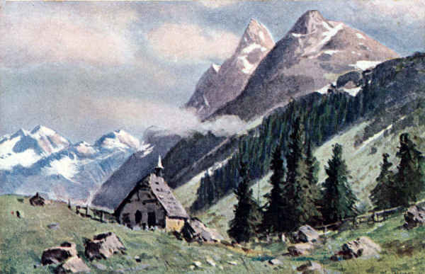 S�rie Alpens IV 4 Dess. - Editor HSM, Berlin - Dim. 13,9x8,9 cm - Col. Am�lcar Monge da Silva (cerca de 1900)