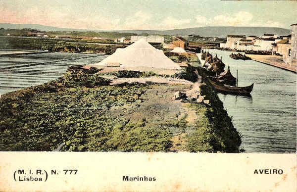 (M.I.R.) Lisboa N. 777 - MArinhas Aveiro - S/D - Dimens�es: 13,8x8,9 cm. - Col.�nio Semedo (Circulado em 22/8/1907).