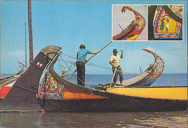 N.� 16/S�rie 81 - AVEIRO (Portugal) Pinturas do barco moliceiro - Edi��o da Comiss�o Municipal de Turismo de Aveiro - S/D - Dimens�es: 15x10,2 cm. - Col. �nio Semedo.