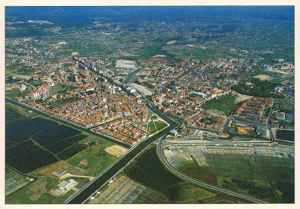 N.� C/AV-1-2 - AVEIRO Vista a�rea - Edi��o da Rota da Luz Costa de Prata-PORTUGAL - S/D - Dimens�es: 15x10,2 cm. - Col. �nio Semedo.