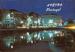 N.� 2419 - AVEIRO (Portugal) Aspecto nocturno do canal da Ria - �ncora Edi��es Art�sticas... Lisboa - S/D - Dimens�es: 14,8x10,4 cm. - Col. �nio Semedo.