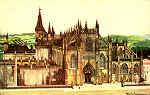 N� 444 - PORTUGAL Mosteiro da Batalha BATALHA - Editor n�o indicado - Reprod Alberto Costa, 1935 - SD - Dim. 9x14 cm. - Col. FMSarmento