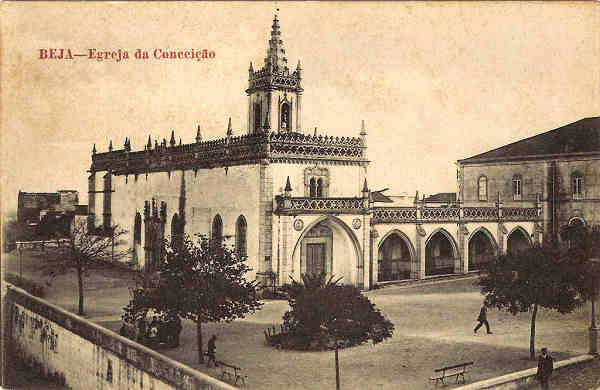 SN - BEJA-Egreja da Concei��o - Edi��o da Ourivesaria Galinoti - SD - (Circulado em 1918) - Dim. 8,6x13,8 cm - Col. Jaime da Silva.
