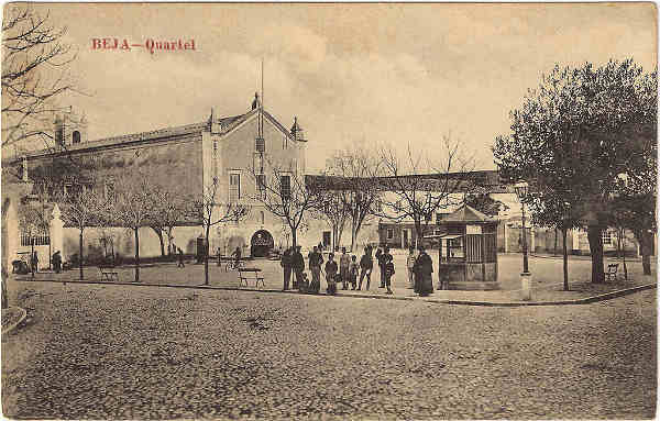 SN - BEJA - Quartel - Edi��o da Ourivesaria Galinoti - SD - (Circulado em 1918) - Dim. 8,6x13,8 cm - Col. Jaime da Silva.