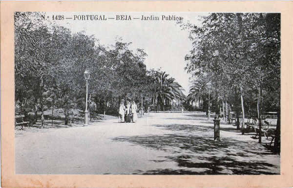 N� 1428 - Jardim p�blico - Edi��o A. Malva, Rua da Madalena, 23, Lisboa - Dim. 140x90 mm - Col. A. Monge da Silva. (adquirido em 1909)