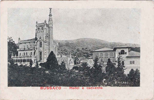 SN - Bussaco, Hotel e Convento - Edi��o A TRINACRA, B.P., Lisboa - Dim. 138x90 mm - Col. A. Monge da Silva (c. 1905)
