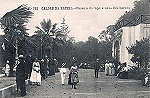 N.� 783 - CALDAS DA RAINHA-Passeio do lago e casa dos barcos - Editor Alberto Malva (Editado em 1908) - Dimens�es: 14x9 cm. - Col. Miguel Chaby