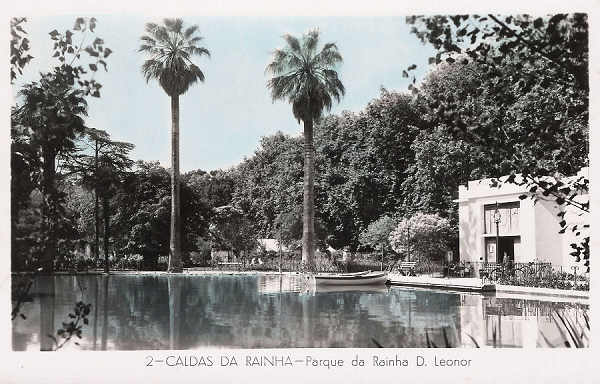N.� 2 - CALDAS DA RAINHA - Parque da Rainha D. Leonor - Colec��o D�lia (Editado em 1955) - Dimens�es: 14x9 cm. - Col. Miguel Chaby.