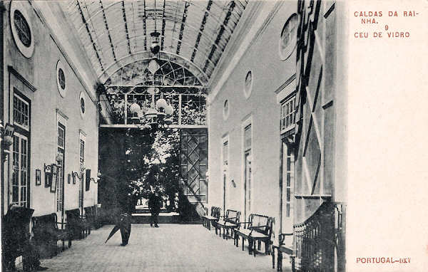 N.� 9 - Portugal-Caldas da Rainha C�u de vidro - Editor Paulo Emidio Guedes e Saraiva (Editado em 1903) - Dimens�es: 14x9 cm. - Col. Miguel Chaby