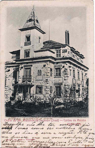 S/N - Portugal-Caldas da Rainha-Chalet do Snr Visconde de Sacavem (Jos�) - Editor Dias & Paramos (Editado em 1904) - Dimens�es: 9x14 cm. - Col. Miguel Chaby