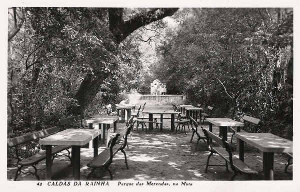 N.� 42 - Portugal Caldas da Rainha Parque das merendas na Mata - Editor Passaporte Loty (Editado em 1951) - Dimens�es: 9x14 cm. - Col. Miguel Chaby