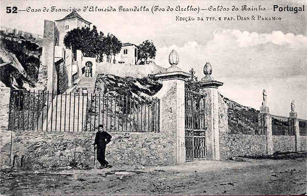 N.� 52 - Portugal Caldas da Rainha Foz do Arelho_Chalet de Francisco Almeida Grandella_Editor Dias e Paramos (Editado 1906) - Dimens�es: 9x14 cm. - Col. M. Chaby