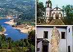 N.� 4 - CASTELO DE PAIVA-Vista Panor�mica do Douro; Igreja de Real; Imagem ext. Igreja Real - Edi��o da C�mara Municipal, Associa��o de Estudo e Desefa do Patrim�nio Hist.-Cultural de Castelo da Paiva - S/D - Dimens�es: 15x10,45 cm. - Col. HJCO.