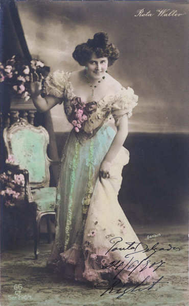 Serie 0296-4 - Reta Walter (artista) - Edicao Georg Gerlach & C�, Berlin - Circulado em 1907 - Dim. 13,6x8,4 cm - Col. Am�lcar Monge da Silva