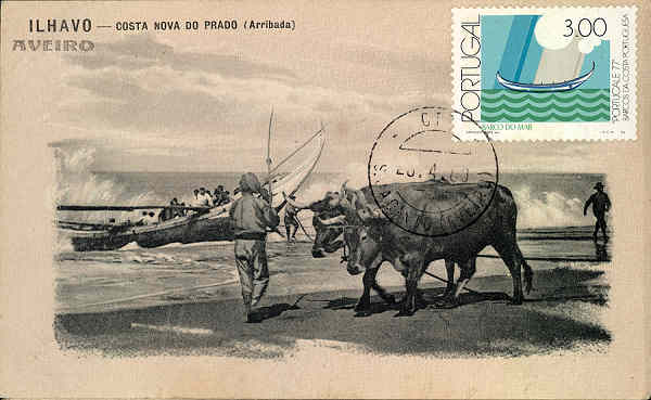 SN - ILHAVO-Costa Nova do Prado (Arribada) - Ed. de Victor Ferreira - Clich� de P. Namorado - SD - Dim. 14x8,6 cm. - Col. Paulo Neves.