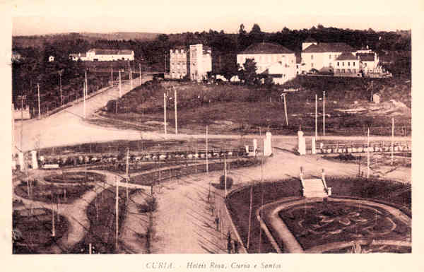 SN - CURIA - Hoteis Rosa, Curia e Santos - Editor n�o indicado - Dimens. 13,9x9,0 cm - Col. A. Sim�es(397).