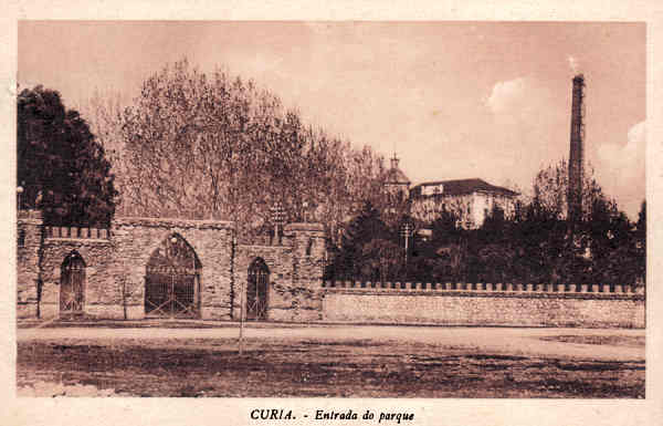 SN - CURIA. - Entrada do parque - Editor n�o indicado - Dimens. 14,0x9,1cm - Col. A. Sim�es(404).