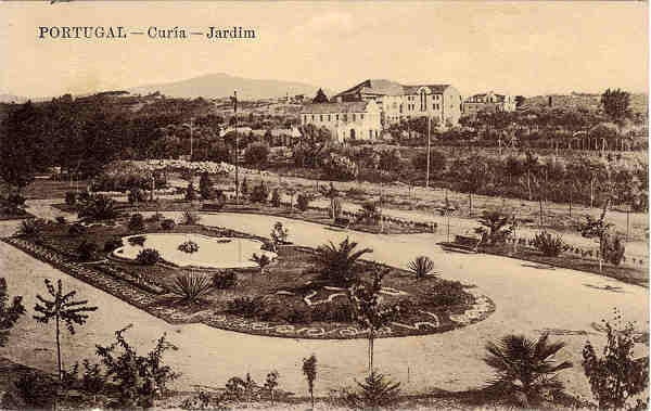 SN - PORTUGAL - Curia - Jardim - Edit. Alberto Malva - R. Madalena, Lx - Dim.13,9x8.8 cm - Circ. 191. - col. A. Sim�es (034-1).