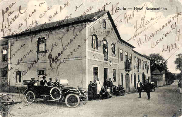 SN - Curia - Hotel - Rosmaninho - Editor n�o indicado - Dim. 13,7x8,8cm - Circ. 9-1922 - Col. A. Sim�es (010-1).